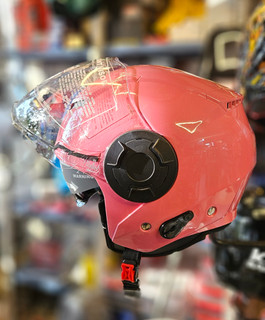 کلاه کاسکت بدون فک DRX برند Steelbird-استیل برد رنگ صورتی